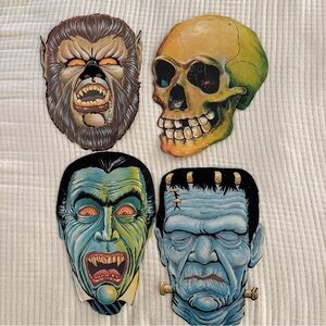 Vintage Monster Wall Decor Set of 4